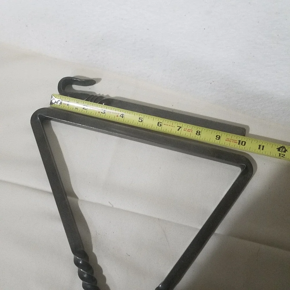 Hand Forged wrought iron dinner call Triangle Striker twisted ranch‎ farm house